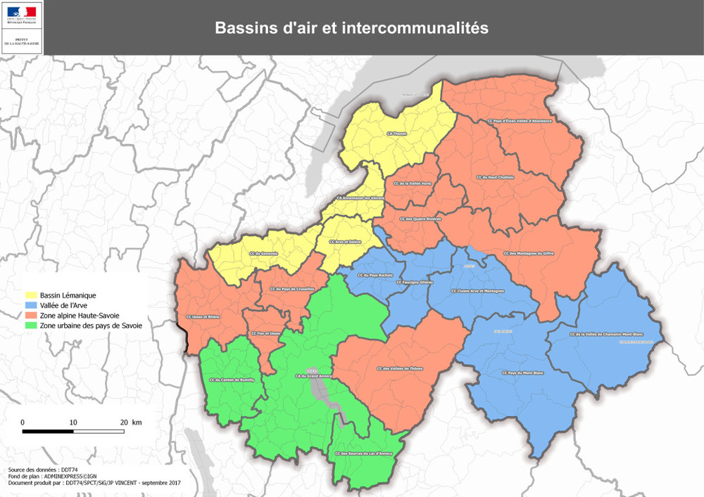 Carte pollution Haute Savoie