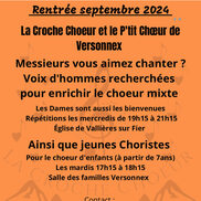 Rejoignez la Croche cœur et le p’tit Chœur de Versonnex