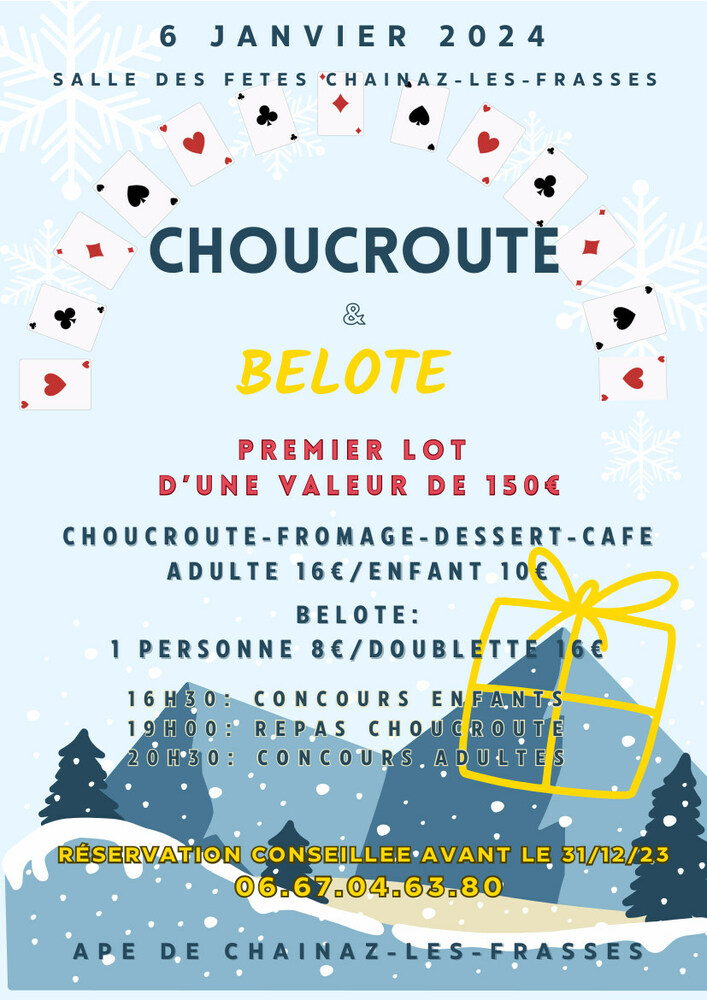 Choucroute belote Chainaz les frasses