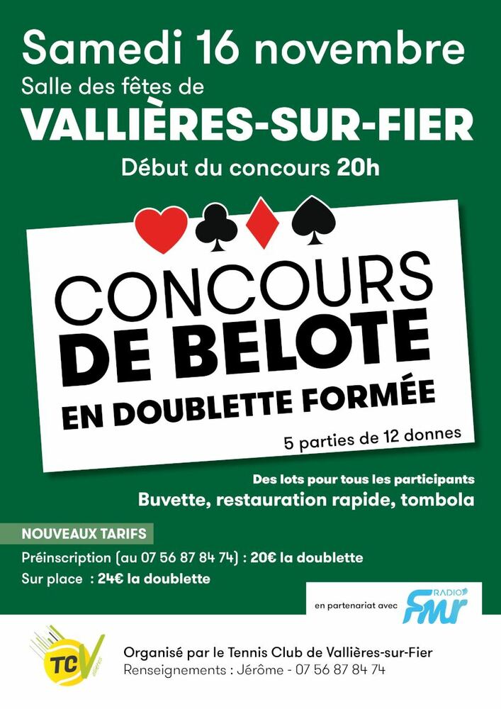 Concours belote Vallières