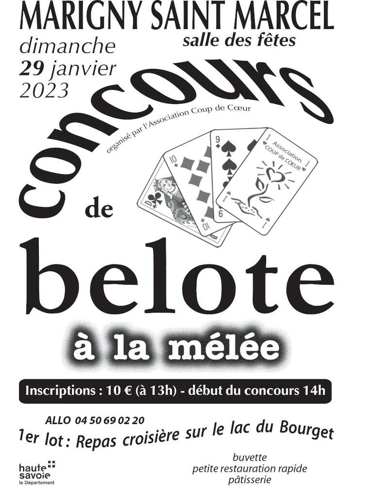 Concours belote Marigny saint Marcel