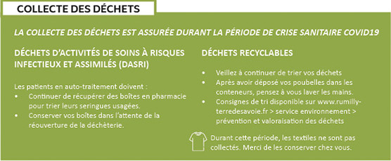 Collecte déchets coronavirus