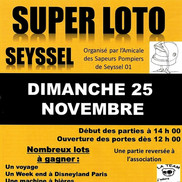 Loto des Sapeurs Pompiers de Seyssel 01