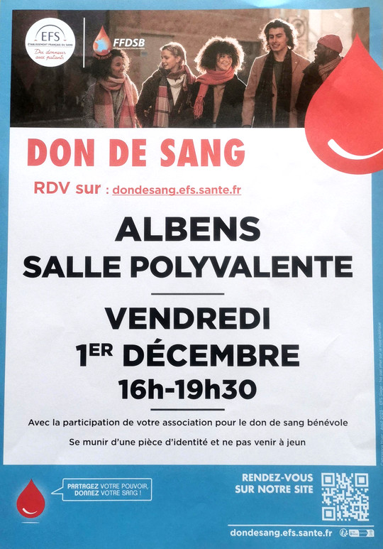 Don du sang Albens