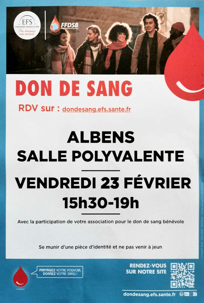 Don du sang Albens