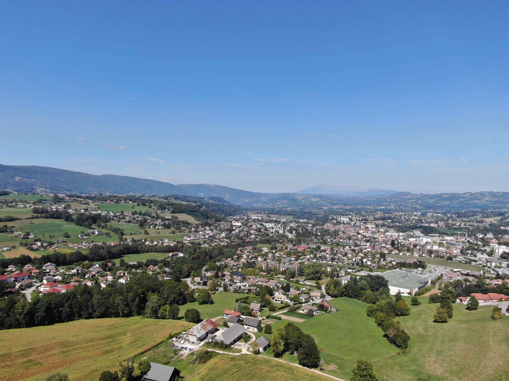 Rumilly vue du ciel. Copyright JD