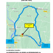 Fermeture du Val de Fier RD14 SEYSSEL