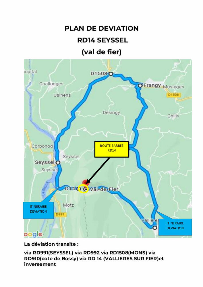 Déviation Val de Fier 2023