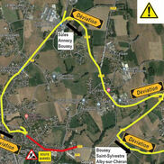 Route barrée RD16 secteur Provonges à Sâles