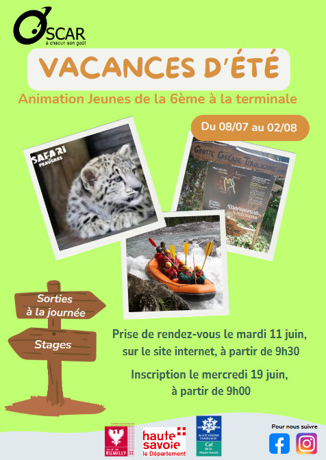 Vacances été Oscar Rumilly