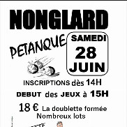 Tournoi de Pétanque à Nonglard – Samedi 28 Juin