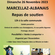 Repas de soutien à Marcellaz-Albanais
