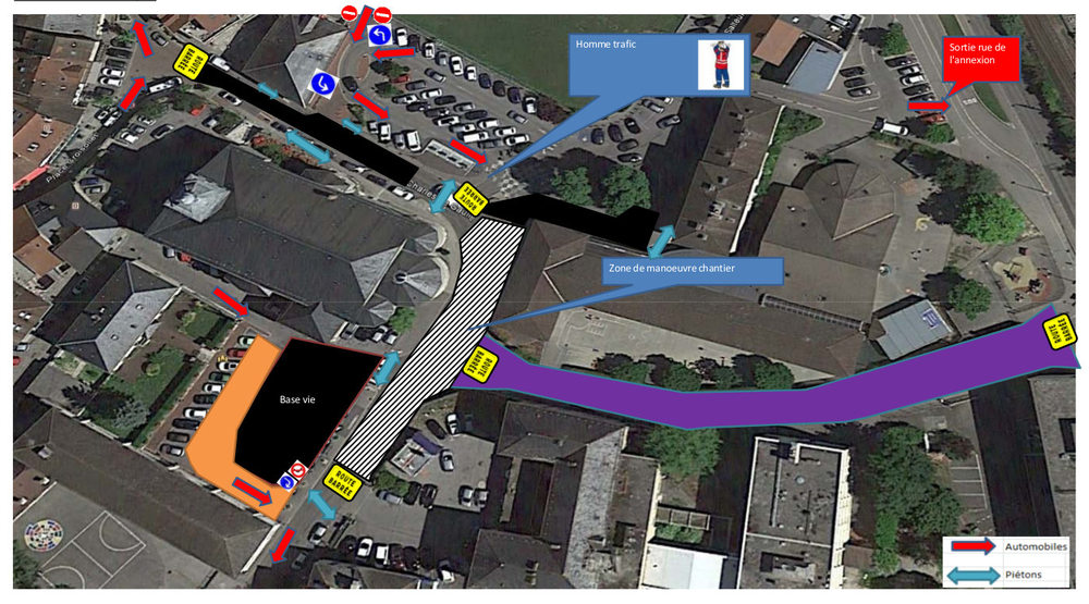 schema déviation travaux Rumilly
