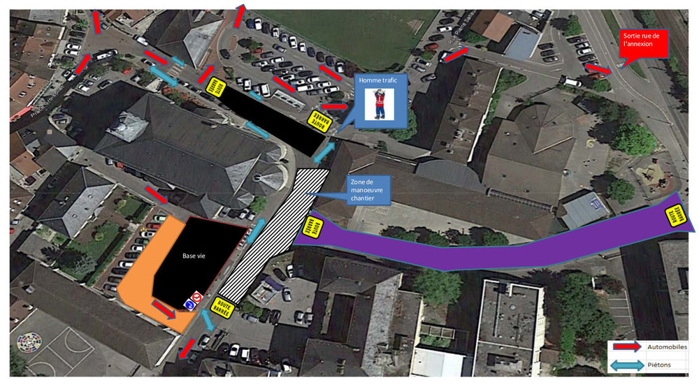 schema déviation rue Charles de Gaulle Rumilly