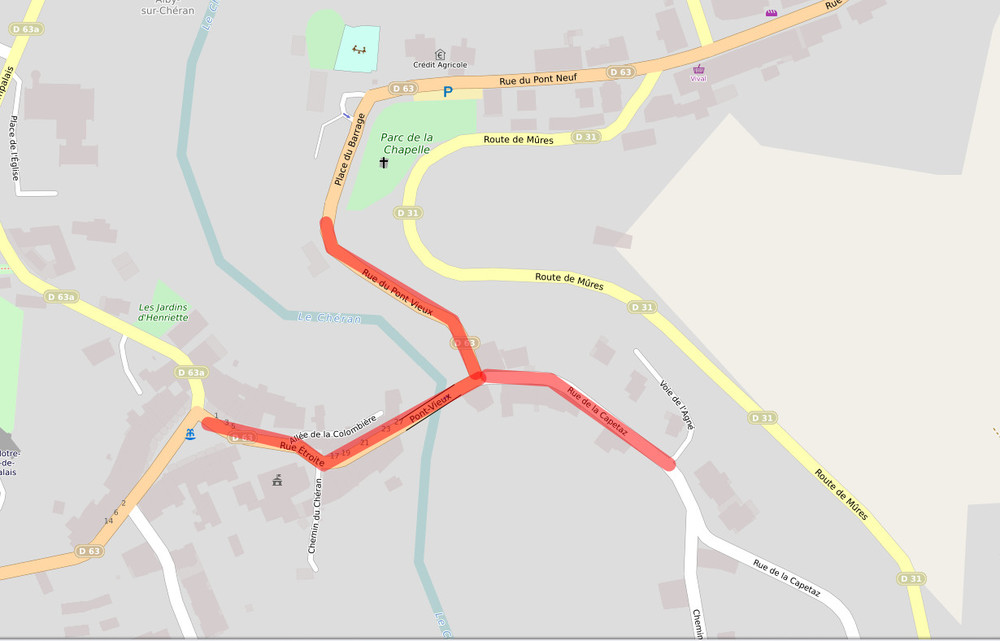 Route barrée Alby