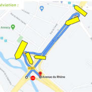 Fermeture à la circulation du viaduc à Annecy