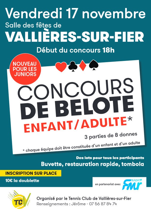Concours belote Vallières