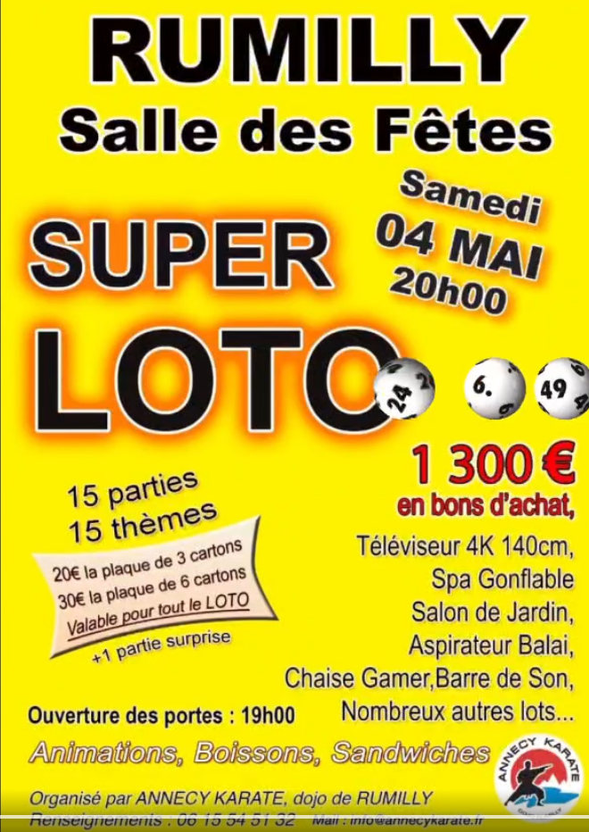 Loto Rumilly Karaté Annecy