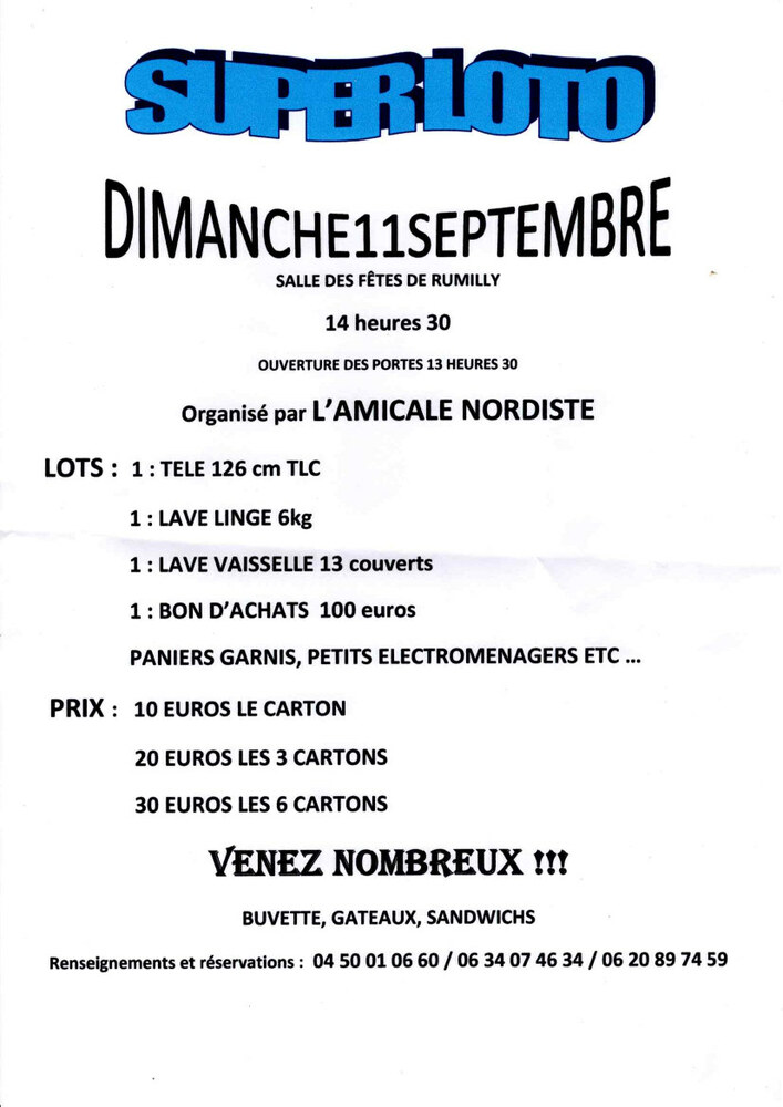 Loto nordistes Rumilly