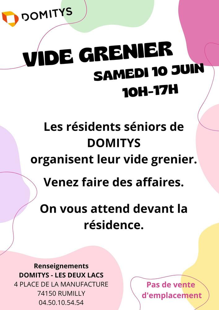 Vide grenier Domitys