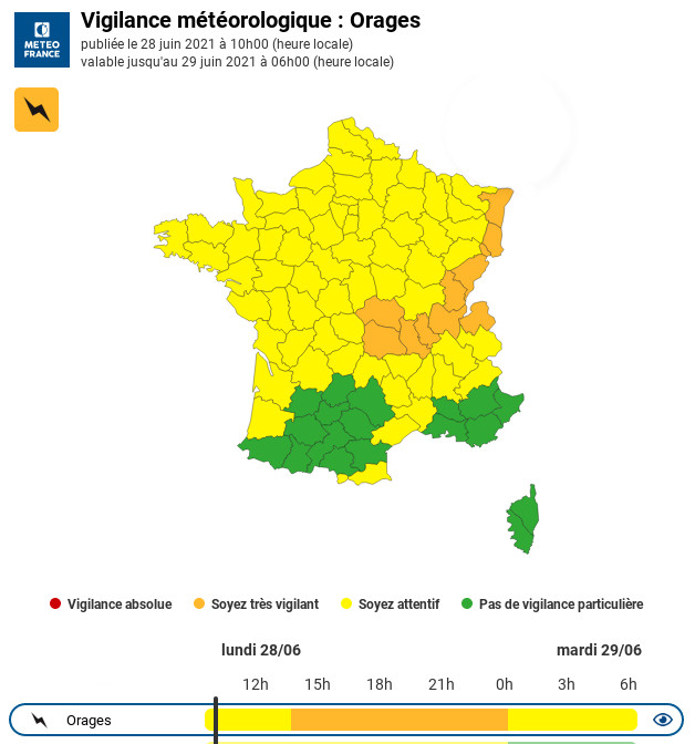 Alerte orage haute savoie